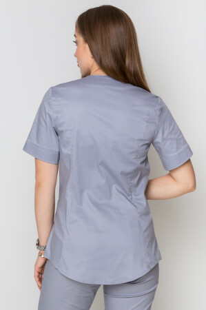 Костюм медицинский Ева-стрейч+ Брюки 7/8 Стрейчевый COTTON. Дым (5410080) фото 8