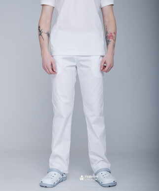 Medical trousers for men "Ivan" white (3399120) фото 1