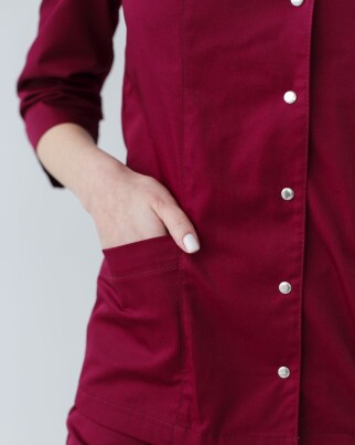 Medical shirt women's Lotus marsala 186-326-679 (6613543) фото 5