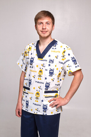 Martin men's versatile jacket, print. Robots yellow (545023) фото 1