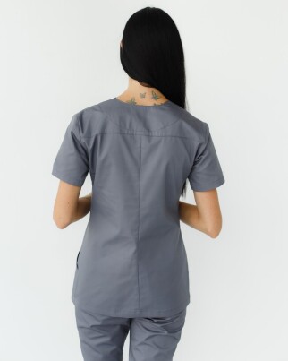 Medical shirt women's Topaz dark gray 164-408-705 (6613526) фото 2