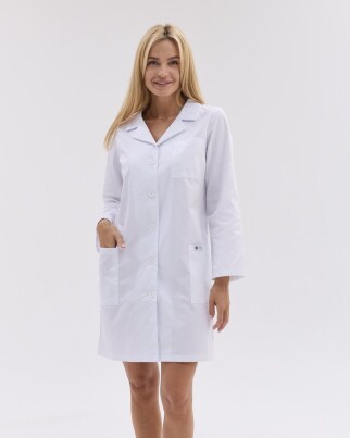 Medical coat Student white (long sleeve) 586-324-677 / 587-324-677 (6638145) фото 1