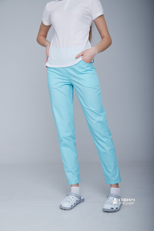 Women's medical trousers "Francesca" cornflower blue (3399113) фото 4