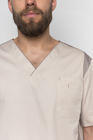 Medical jacket for men Manhattan. Cream (5437048) фото 4