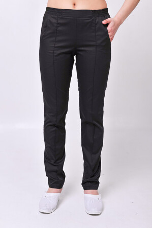 Костюм медицинский Клеопатра+ Бр. зауженные. COTTON. Белый / черный (544637) фото 9