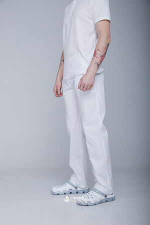 Medical trousers for men "Ivan" white (3399120) фото 9