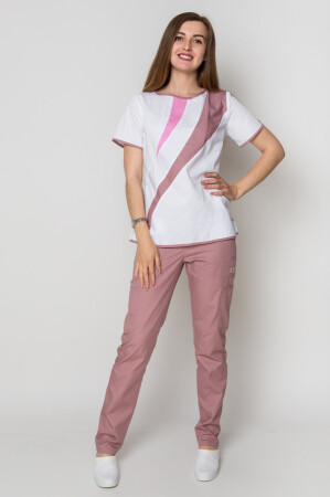 Suit Ice+Br. Virginia. COTTON. White + ash rose + pink / ash rose (5410047) фото 1