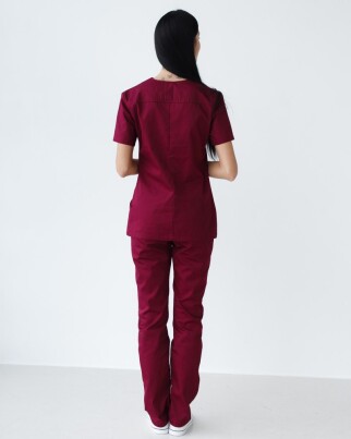 Medical shirt women's Topaz marsala 164-326-705 (6613501) фото 2
