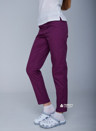 Women's medical trousers "Francesca" purple (3399102) фото 9