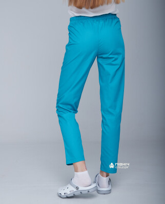 Women's medical trousers "Francesca" turquoise (3399108) фото 10