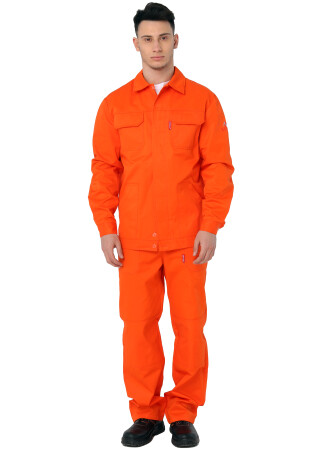 Suit worker "STANDARD" oranzh - semi-overalls and a jacket (1214) фото 1