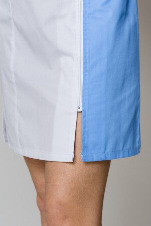 Lily's bathrobe. COTTON. White + blue + dark blue (edge) (5411146) фото 7