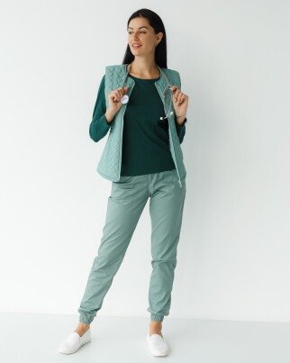 Medical insulated vest women's Geneva olive 366-327-844 (6613197) фото 2