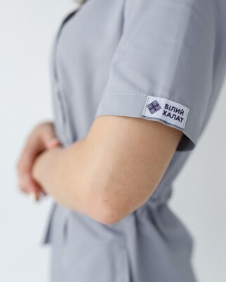 Medical tunic for women Naomi grey 151-328-679 (6613951) фото 7