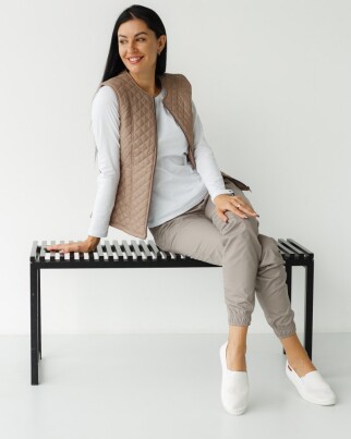Medical insulated vest women's Geneva dark beige 366-435-844 (6613196 фото 2