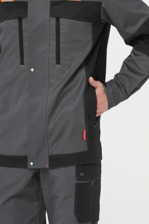Suit worker "DIESEL" dark gray - semi-overalls and jacket (1282) фото 4