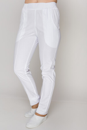Women's skinny trousers. COTTON. White (549955) фото 3