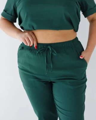 Медицинский костюм женский Марсель зеленый +SIZE 499-350-708 (6637764) фото 6