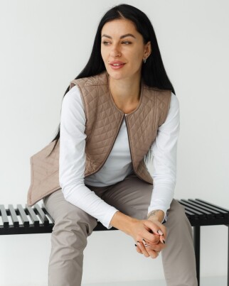 Medical insulated vest women's Geneva dark beige 366-435-844 (6613196 фото 1