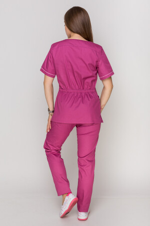 Monique+ Br. skinny suit. COTTON. Fuchsia + pink (piping) (5410161) фото 8