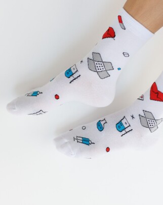 Medical socks with Hospital print 143-324-872 (6613890) фото 4