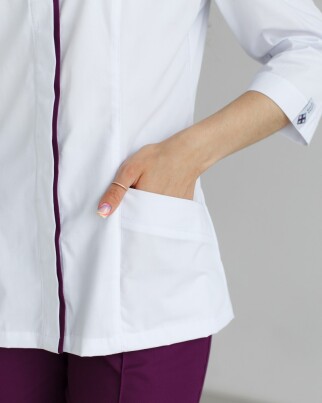 Medical suit for women Sakura white-purple 124-346-678 / 317-346-679 (6613238) фото 6