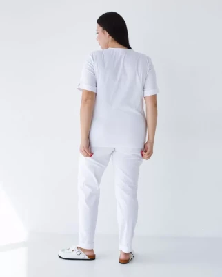 Medical suit for women Marseille white +SIZE 499-324-708 (6637766) фото 2