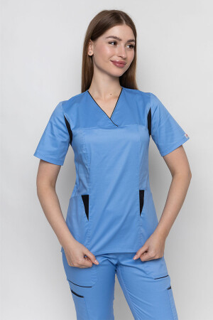Medical stretch jacket Emelie-stretch. Blue (5437005) фото 1