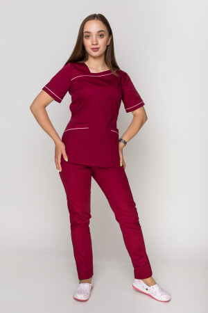 Костюм Монік, жіночий медичний, завужені штани. Марсал (5410152) фото 13