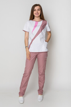Suit Ice+Br. Virginia. COTTON. White + ash rose + pink / ash rose (5410047) фото 8