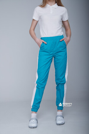 Women's medical trousers "Vanessa" turquoise (3399109) фото 10
