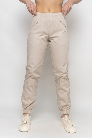 Women's medical joggers, 2 pockets. Cream. COTTON (5436986) фото 4