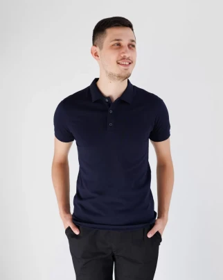 Medical polo for men navy blue 148-406-677 (6637776) фото 1