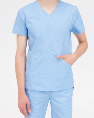 Medical suit for men Milan light blue 134-436-758 (6613734) фото 4