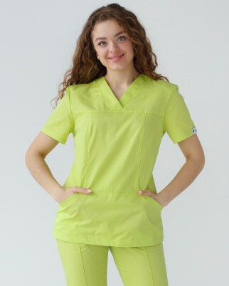 Medical shirt women's Topaz lime 164-330-705 (6613500) фото 1