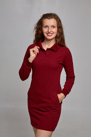 POLO classic dress, long sleeve. Marsala (Lacoste) (544604) фото 2