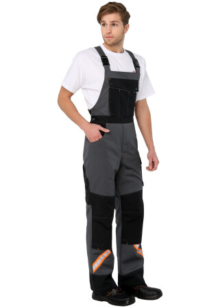 Suit worker "DIESEL" dark gray - semi-overalls and jacket (1282) фото 5