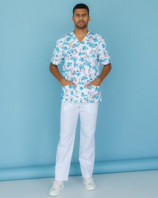 Medical suit with print men's Granite Teeth smile 131-324-626 (6613677) фото 6