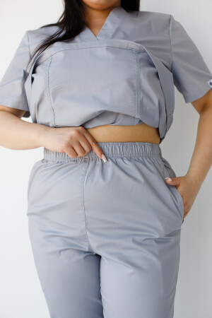 Women's medical suit Topaz gray Elite Stretch 488-328-705 / 492-328-705 (6624451) фото 11