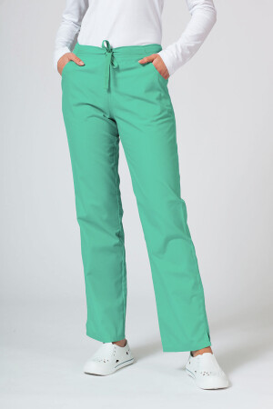 Women's straight medical trousers "Sofia" light green (7700702) фото 1