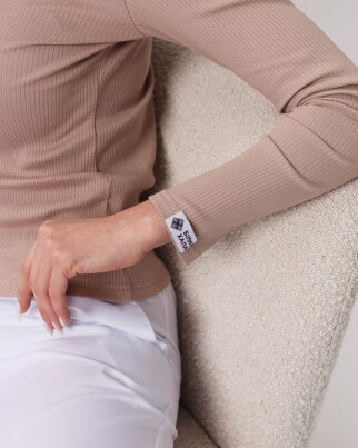 Medical longsleeve in women's mocha welt 392-421-901 (6613459) фото 5
