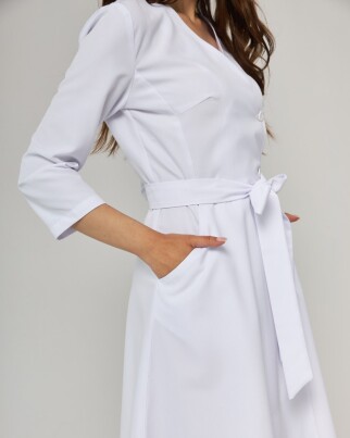 Medical gown for women Provence white 178-324-677 (6613945) фото 5
