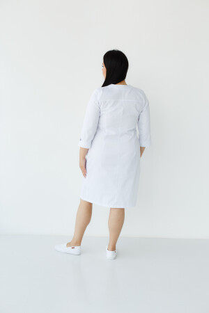 Women's medical gown Valerie white +SIZE 156-324-677 (6625323) фото 6
