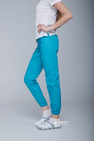 Women's medical trousers "Monica" turquoise (3399116) фото 6