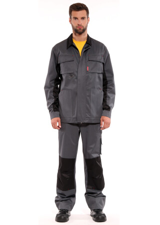 Suit working "OPTIMA" gray - overalls and jacket (1255) фото 1