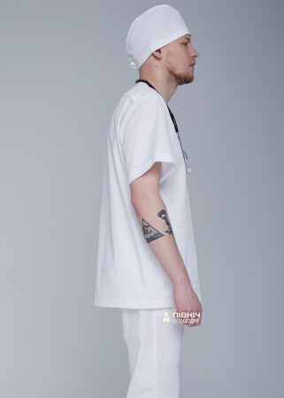 Surgical shirt for men "Yuri" white (3399136) фото 4