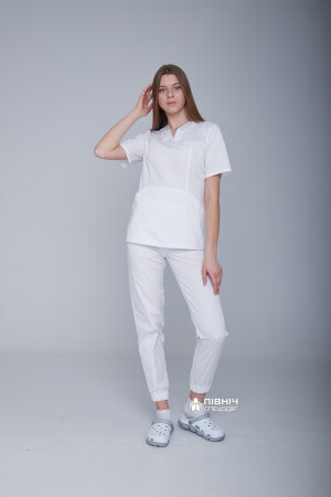 Women's medical blouse "MARIA" white (3399154) фото 8