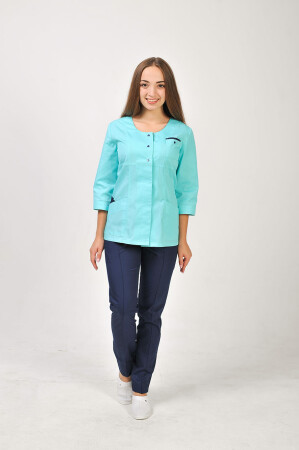 Flamingo+ Br. skinny suit. COTTON. Menthol / dark blue (544696) фото 1