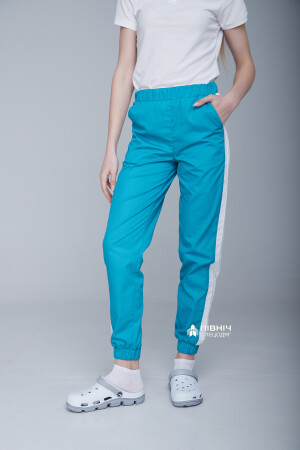 Women's medical trousers "Vanessa" turquoise (3399109) фото 8