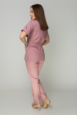 Monique+ Br. skinny suit. COTTON. Ash rose + rose (piping) (5410155) фото 10